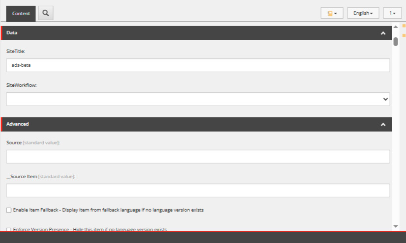 Content Editor Area.