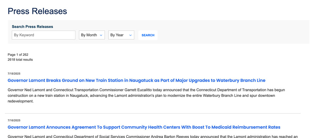 Sitecore press release design template.